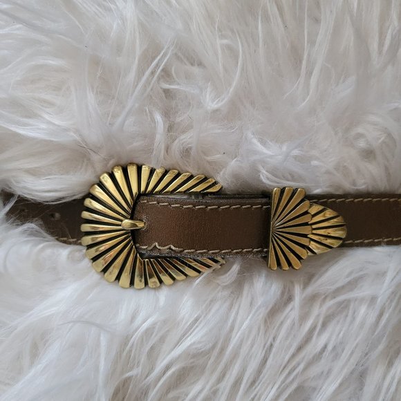 Stunning Antique Vintage Brass Concho Belt Size Small - Picture 6 of 16